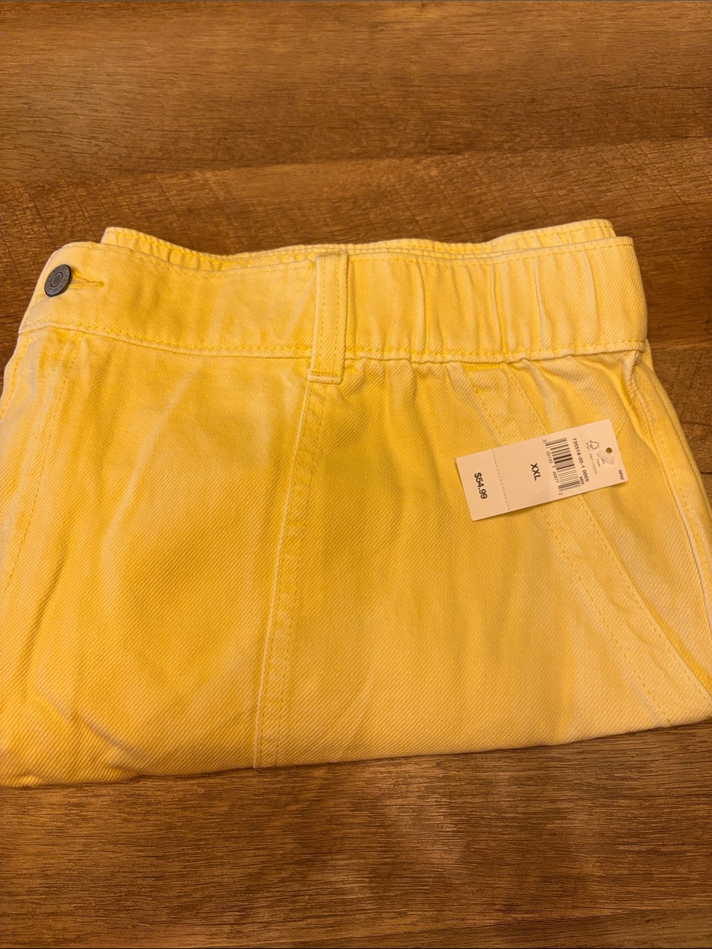 GAP Yellow Cotton Denim Short